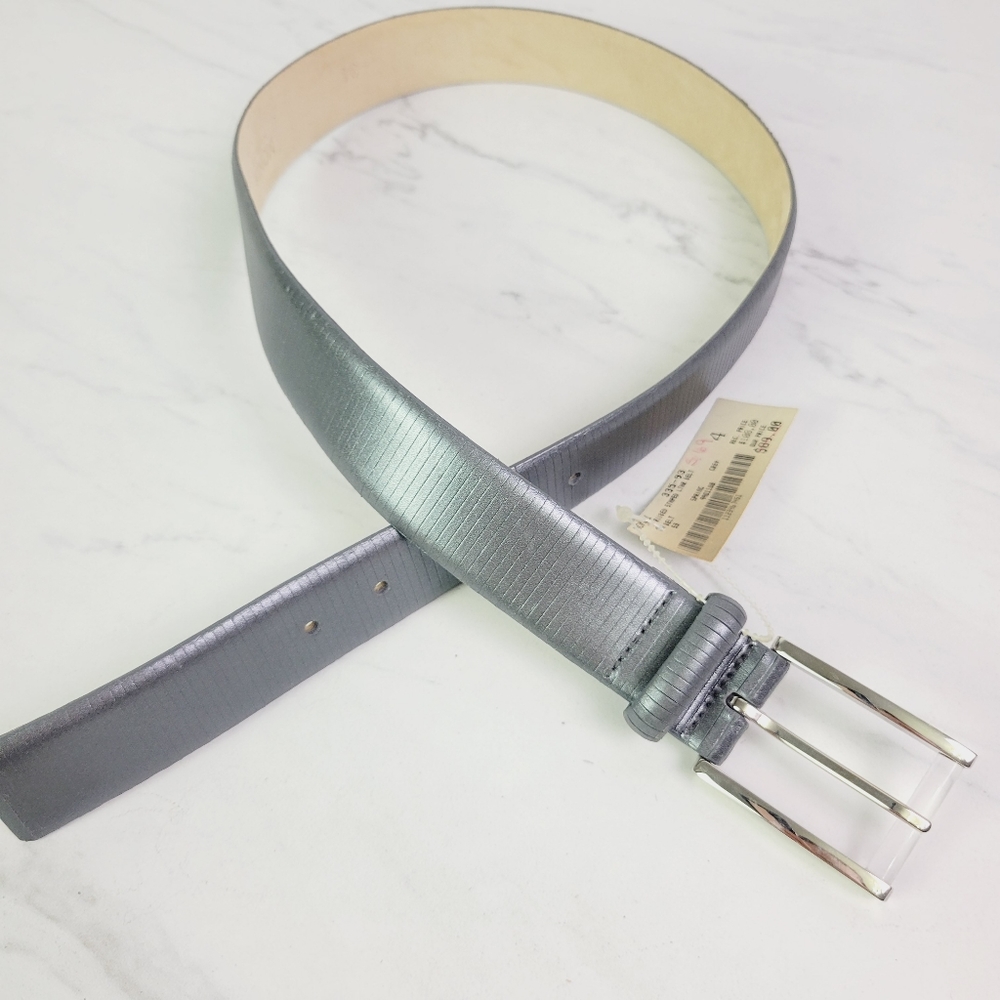 MONDI vintage made in Germany Gray Silver Leather Belt